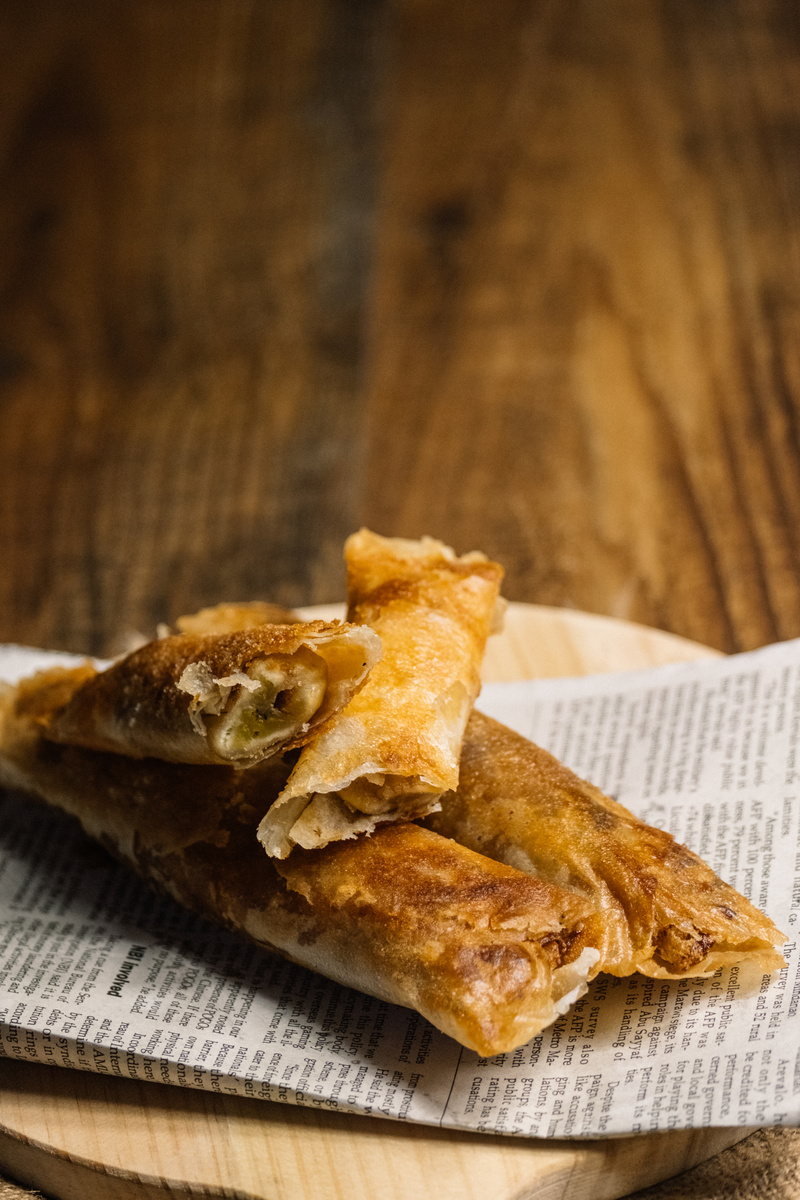 Filipino Turon on Table